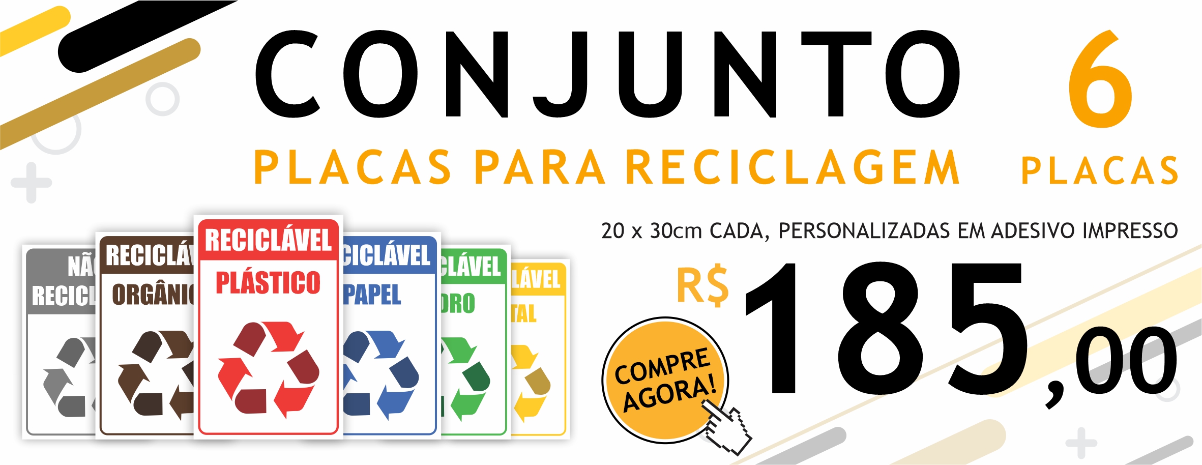 Anúncio Placas Reciclagem